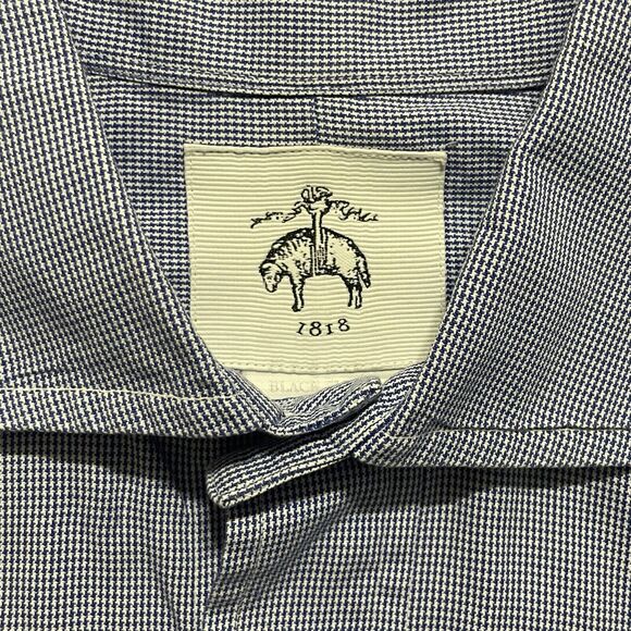 Brooks Brothers Black Fleece Button Down Shirt Mens M Blue Plaid Thom Browne BB0 - Picture 3 of 9